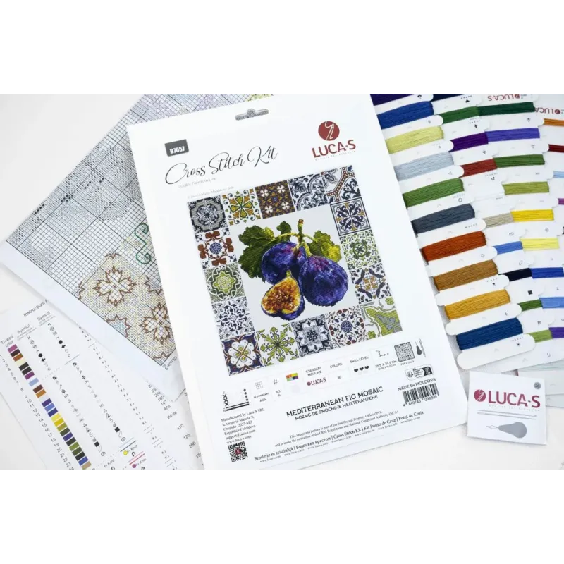 Cross Stitch Kit "Mediterranean Fig Mosaic" 25.5 x 25.5 cm SB7057