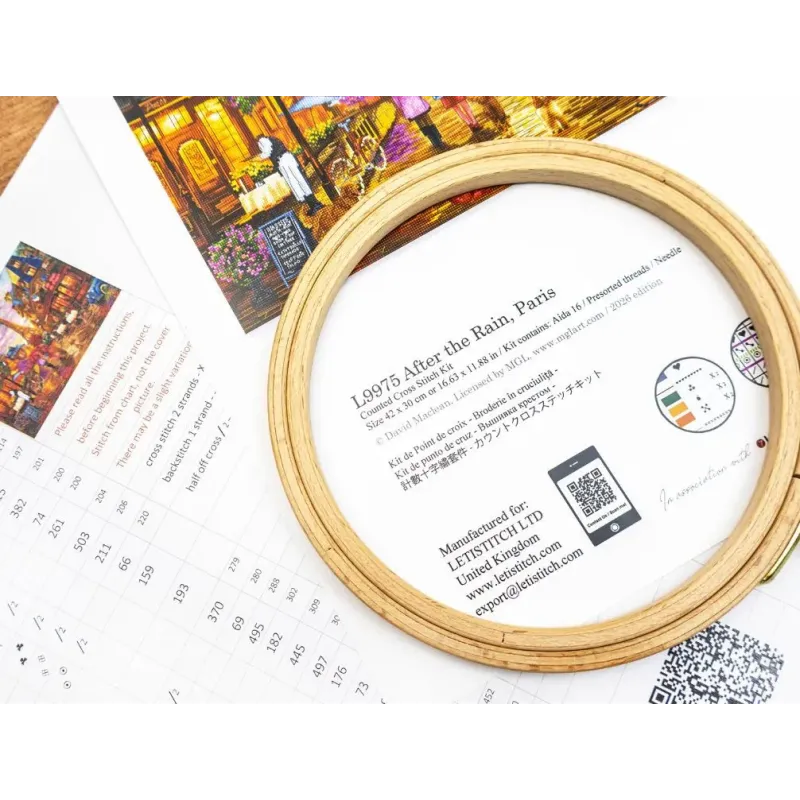 Cross stitch kit "After the Rain, Paris" 42x30 cm SLETIL9975
