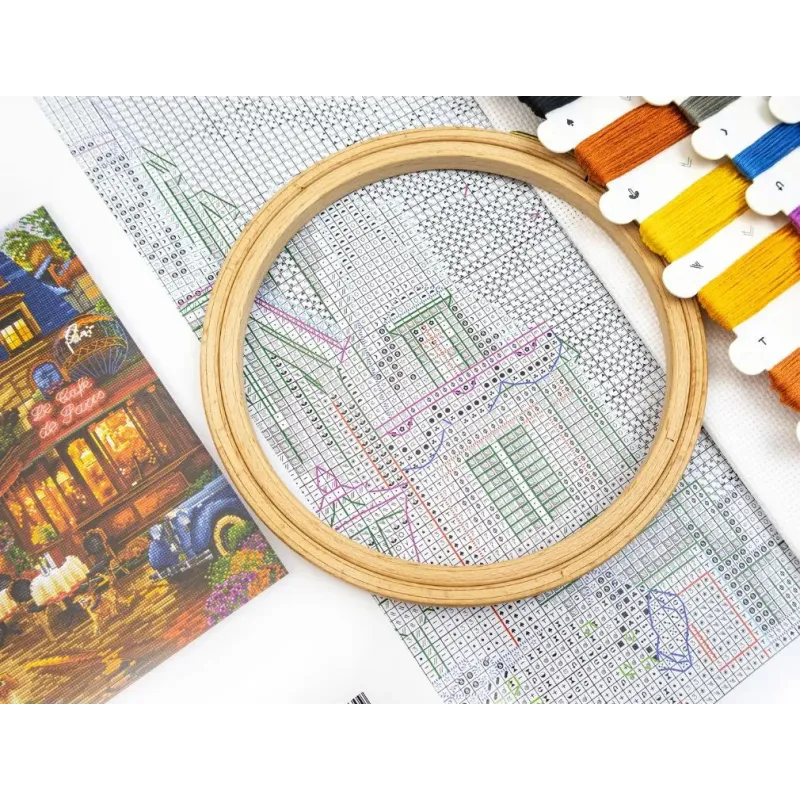 Cross stitch kit "After the Rain, Paris" 42x30 cm SLETIL9975