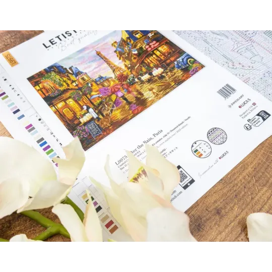 Cross stitch kit "After the Rain, Paris" 42x30 cm SLETIL9975