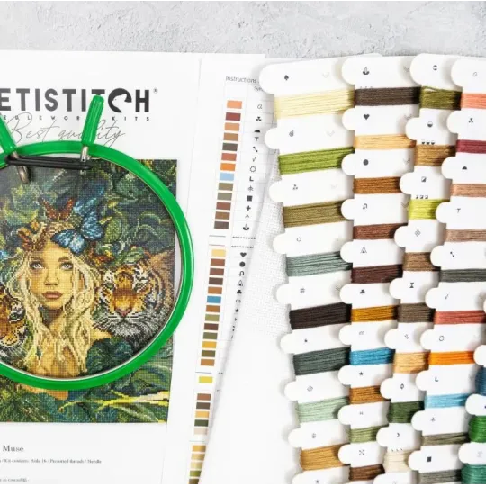 Cross stitch kit "Nature's Muse" 23×29 cm SLETIL9974