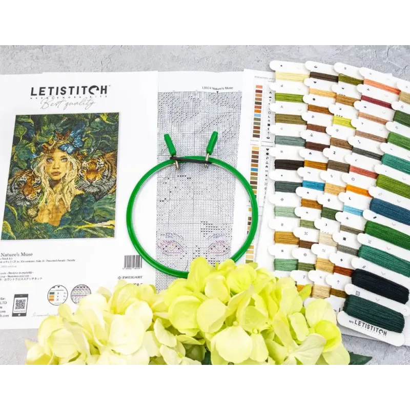 Cross stitch kit "Nature's Muse" 23×29 cm SLETIL9974