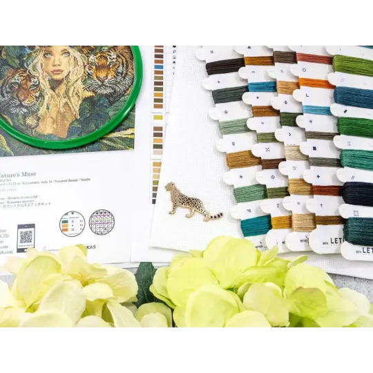 Набор для вышивания крестиком "Муза природы" 23×29 см SLETIL9974