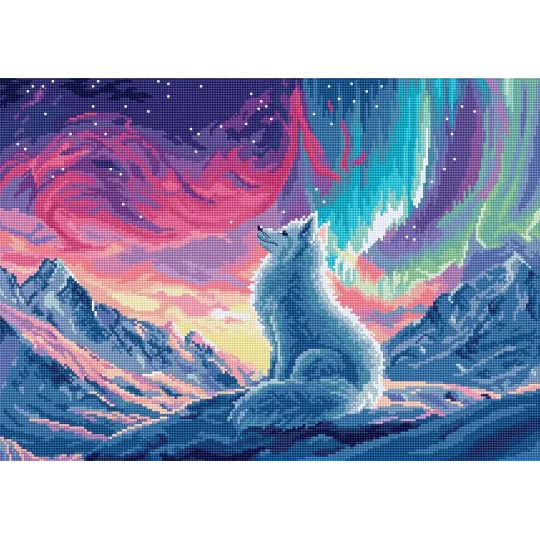 Cross stitch kit "Aurora Guardian" 34×24 cm SLETIL9971