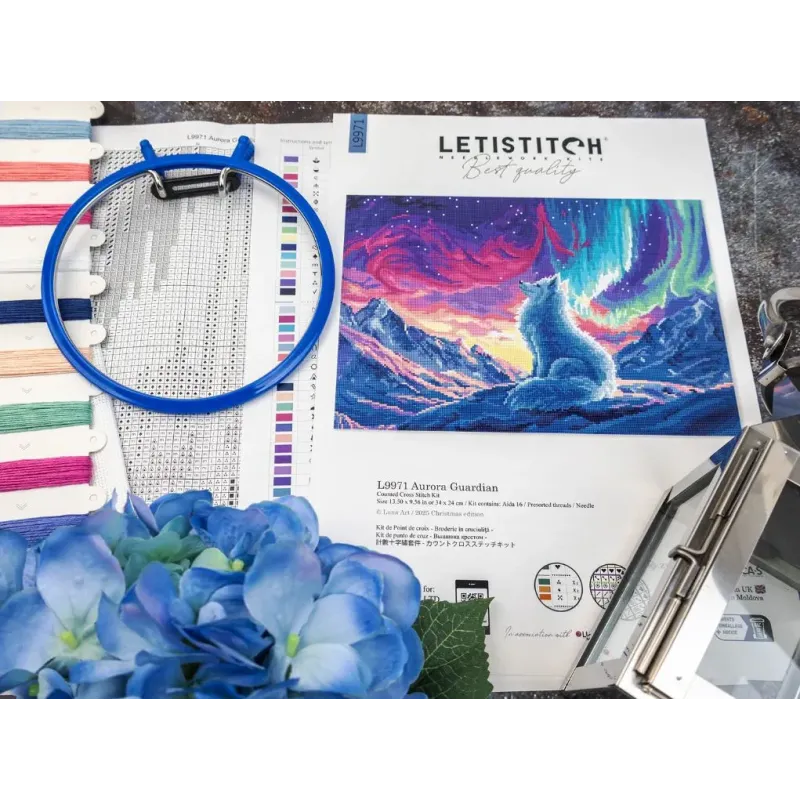 Cross stitch kit "Aurora Guardian" 34×24 cm SLETIL9971