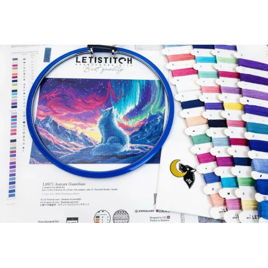 Cross stitch kit "Aurora Guardian" 34×24 cm SLETIL9971