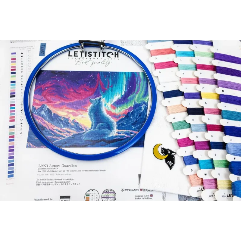 Kreuzstich-Set "Aurora Wächter" 34x24 cm SLETIL9971