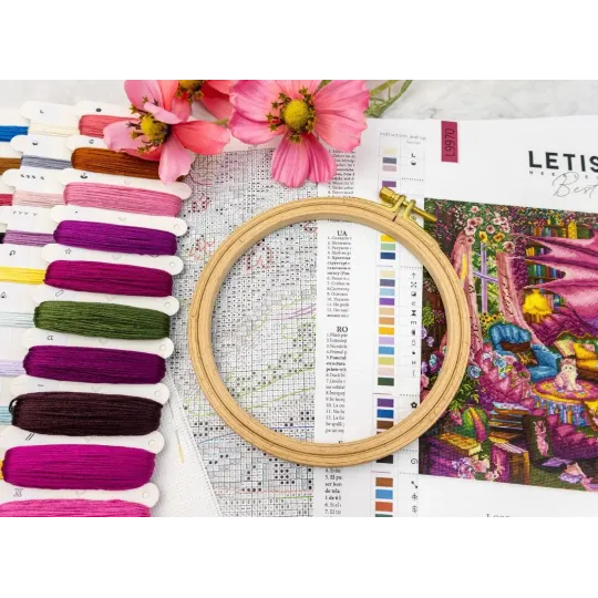 Cross stitch kit "The Reading Realm" 45×32 cm SLETIL9970