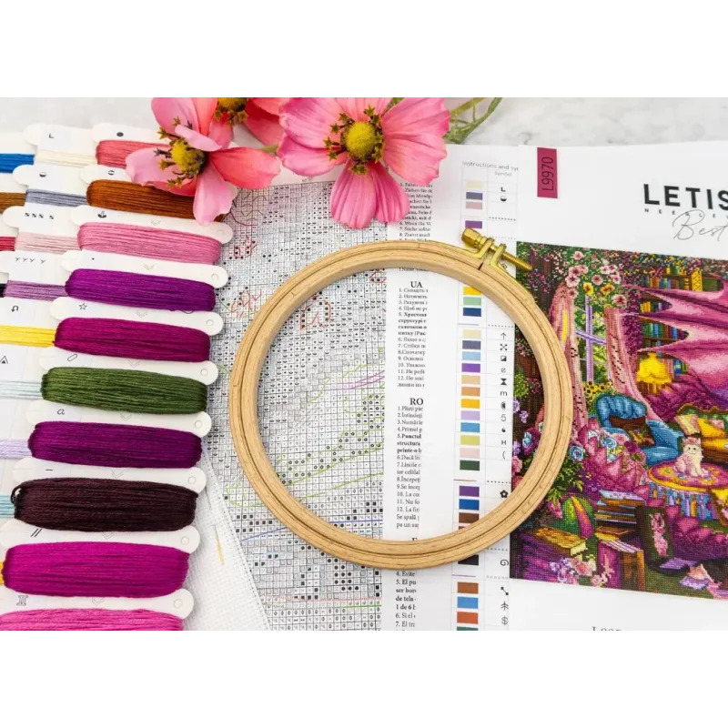 Kreuzstich-Set "Das Lese-Reich" 45×32 cm SLETIL9970