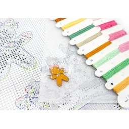 Набор для вышивания крестиком "Рождественские украшения" 9 см (6 шт.) SLETIL9969