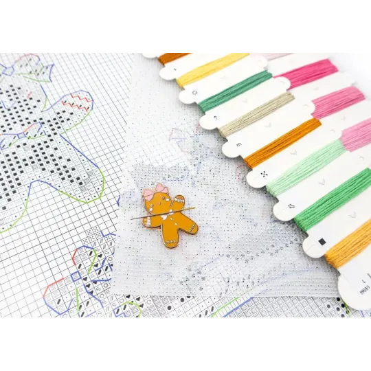 Cross Stitch Kit "Sweetmas Ornaments" 9 cm (6 Pieces) SLETIL9969