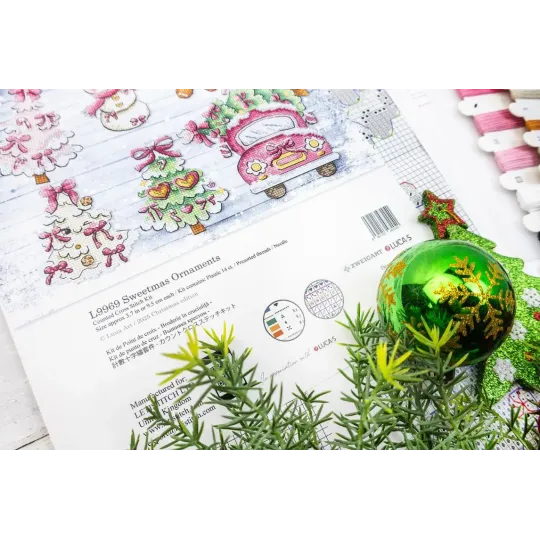 Sweetmas Ornaments 9cm (6 Pieces) SLETIL9969