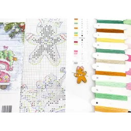 Набор для вышивания крестиком "Рождественские украшения" 9 см (6 шт.) SLETIL9969