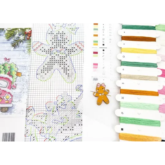 Cross Stitch Kit "Sweetmas Ornaments" 9 cm (6 Pieces) SLETIL9969