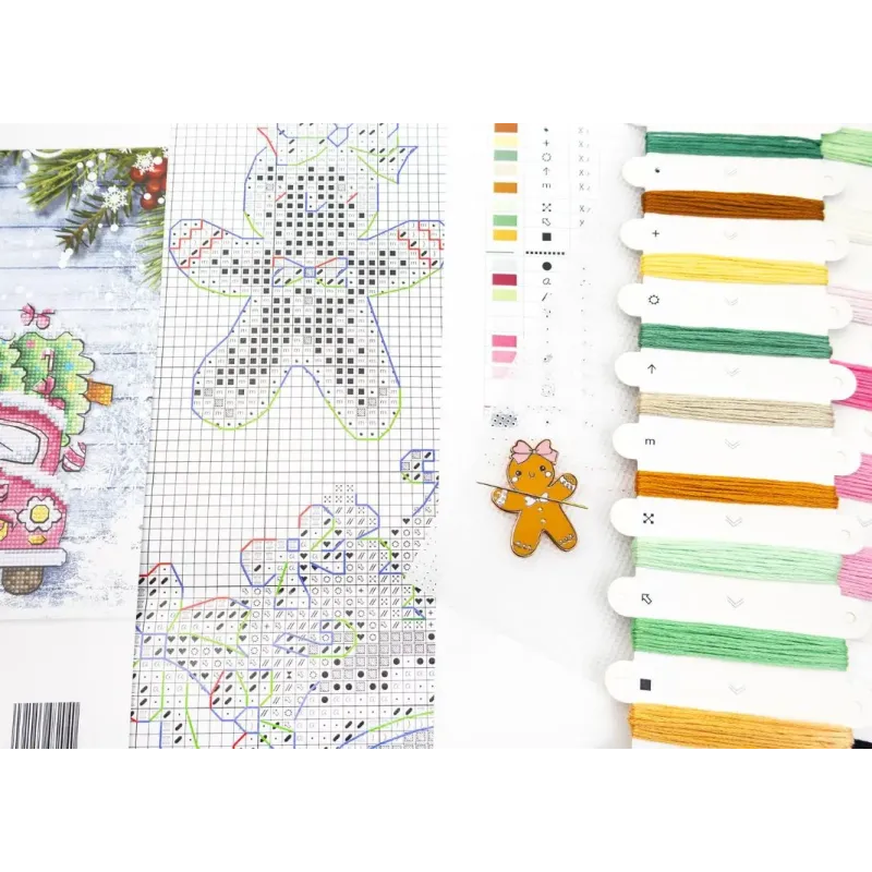 Cross Stitch Kit "Sweetmas Ornaments" 9 cm (6 Pieces) SLETIL9969