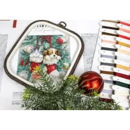 Набор для вышивания крестом "Рождественский сон" 24x24 см SLETIL9966