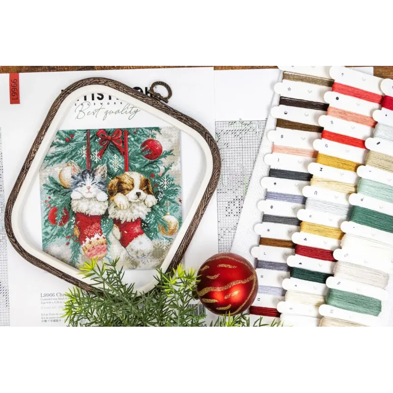 Kreuzstich-Set "Weihnachtsschläfchen" 24x24 cm SLETIL9966