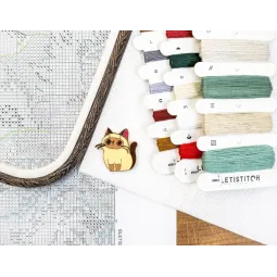 Kryželiu siuvinėjimo rinkinys "Kalėdiniai miegeliai" 24x24 cm SLETIL9966