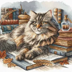 Cross stitch kit  "The Wise Cat" AVA-P089