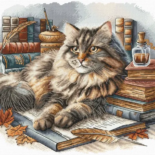 Cross stitch kit  "The Wise Cat" AVA-P089
