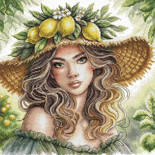 Cross stitch kit  "The Girl of the Lemons" AVA-P043