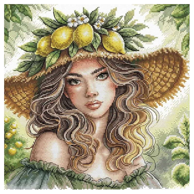 Cross stitch kit  "The Girl of the Lemons" AVA-P043