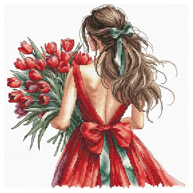 Cross stitch kit  "Bouquet of Tulipes" AVA-P036