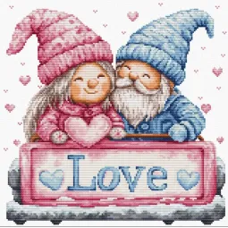 Набор для вышивания крестиком "Зимняя любовь" 25 х 25 см SB1443