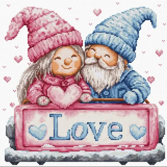 Cross Stitch Kit "Winter love" 25 x 25 cm SB1443