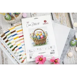 Cross Stitch Kit "Easter Basket" 19 x 18 cm SB1442