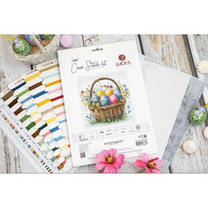 Cross Stitch Kit "Easter Basket" 19 x 18 cm SB1442