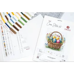 Набор для вышивания крестом "Пасхальная корзина" 19 x 18 см SB1442