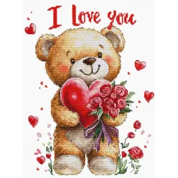 Cross Stitch Kit "Bouquet of Love" 17 x 23 cm SB1441