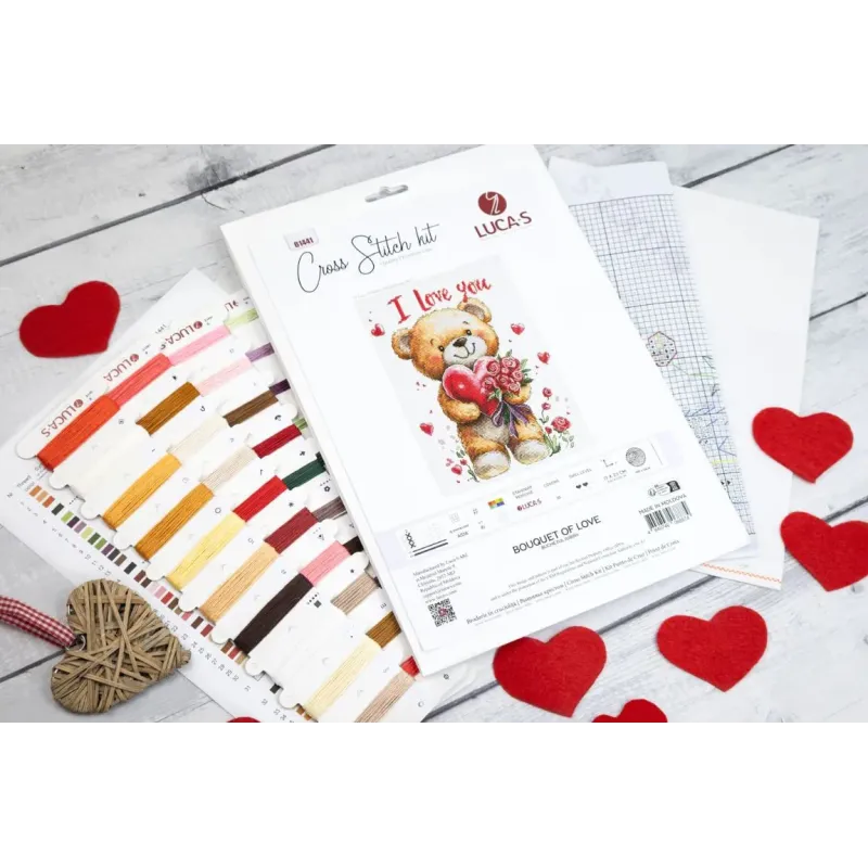 Cross Stitch Kit "Bouquet of Love" 17 x 23 cm SB1441