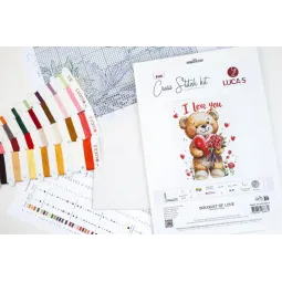 Kreuzstich-Set "Liebesstrauß" 17 x 23 cm SB1441