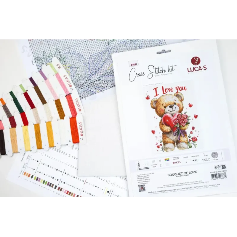 Cross Stitch Kit "Bouquet of Love" 17 x 23 cm SB1441
