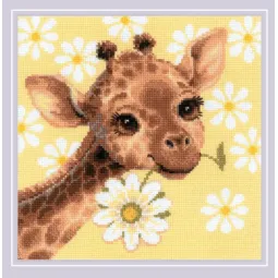 Kreuzstich-Set "Panel/Kissen kleine Giraffe" 30 x 30 cm SR2318