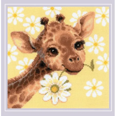 Kreuzstich-Set "Panel/Kissen kleine Giraffe" 30 x 30 cm SR2318