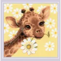 Kreuzstich-Set "Panel/Kissen kleine Giraffe" 30 x 30 cm SR2318