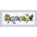 Cross Stitch Kit "Parrots" 40x15 cm SR2317
