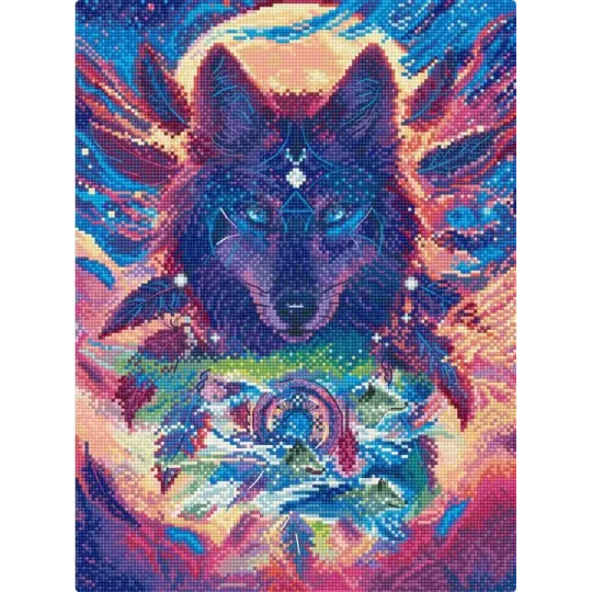 Kreuzstich-Set "Wolfszauber" 21 x 29 cm SLETIL9976