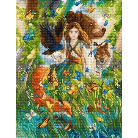 Cross stitch kit "Magic Friendships" 23 x 30 cm SLETIL9972