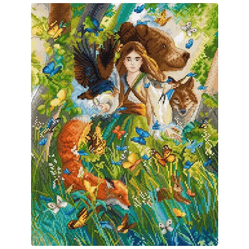 Cross stitch kit "Magic Friendships" 23 x 30 cm SLETIL9972