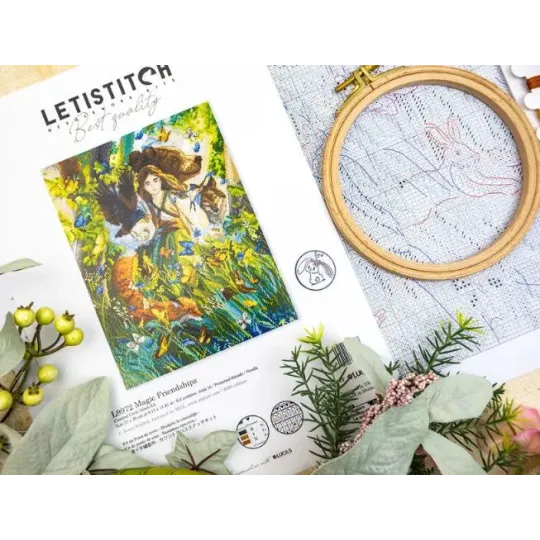 Cross stitch kit "Magic Friendships" 23 x 30 cm SLETIL9972