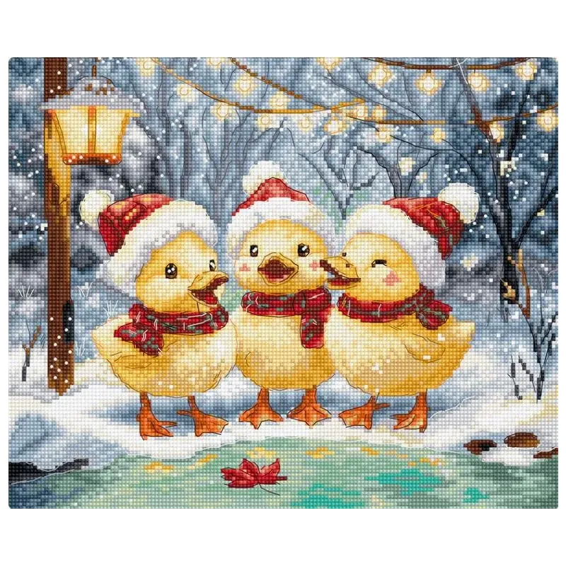 Kreuzstich-Set "Feiertags-Entenküken" 24 x 20 cm SLETIL9968