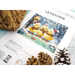 Kryželiu siuvinėjimo rinkinys "Šventiniai ančiukai" 24 x 20 cm SLETIL9968