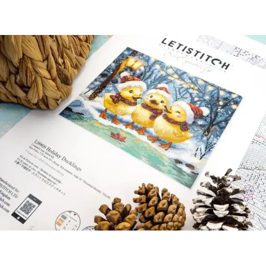 Cross stitch kit "Holiday Ducklings" 24 x 20 cm SLETIL9968