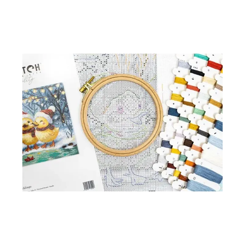 Cross stitch kit "Holiday Ducklings" 24 x 20 cm SLETIL9968
