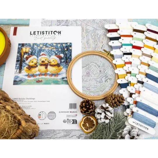 Kreuzstich-Set "Feiertags-Entenküken" 24 x 20 cm SLETIL9968