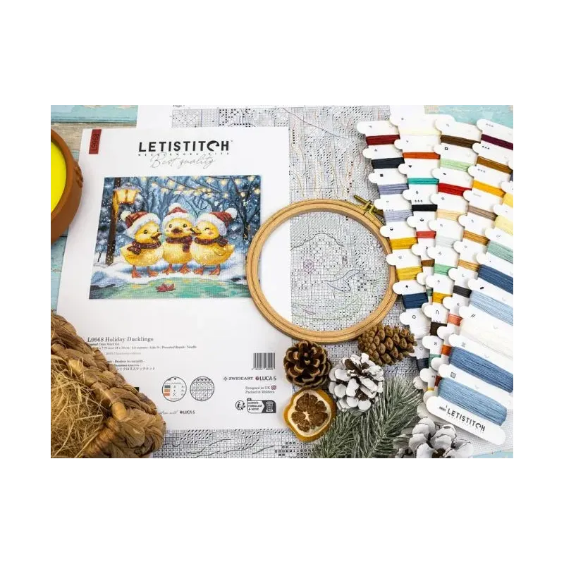 Kreuzstich-Set "Feiertags-Entenküken" 24 x 20 cm SLETIL9968